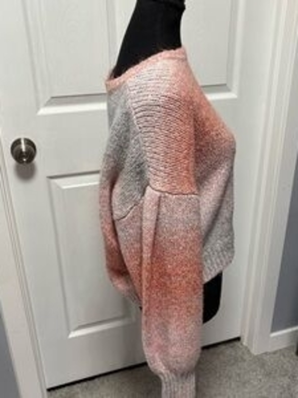Z Supply Ombre Pink to Gray Crewneck Sweater - Picture 3 of 6